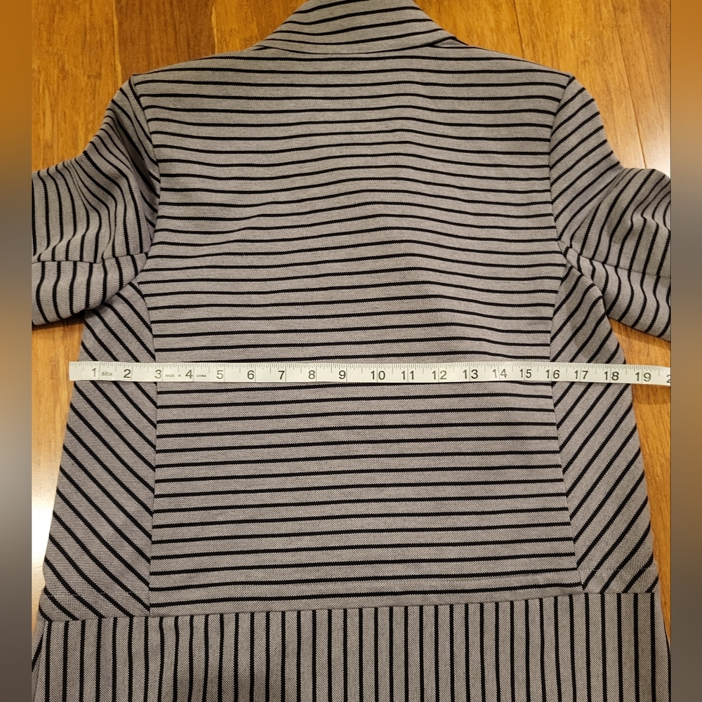 Cabi Womens Dappled Striped Car Coat Style 5474 Size S Black/Gray - Picture 5 of 9